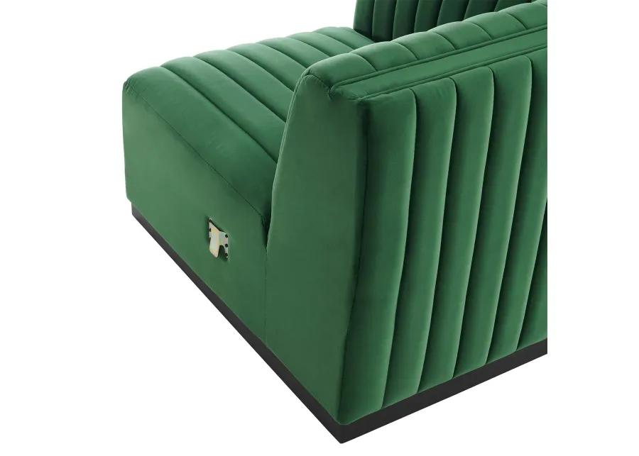 Conjure Channel Tufted Performance Velvet Left Corner Chair