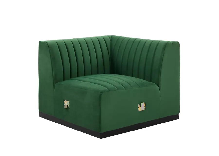 Conjure Channel Tufted Performance Velvet Left Corner Chair