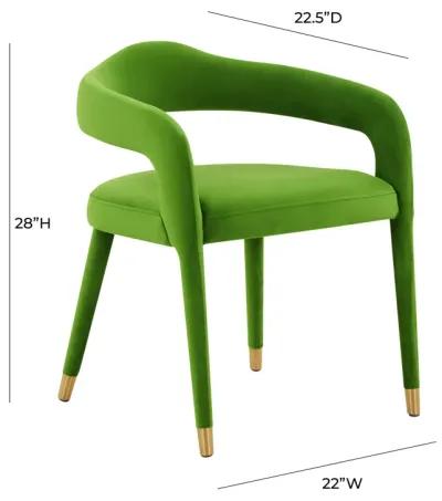 Lucia Green Velvet Dining Chair