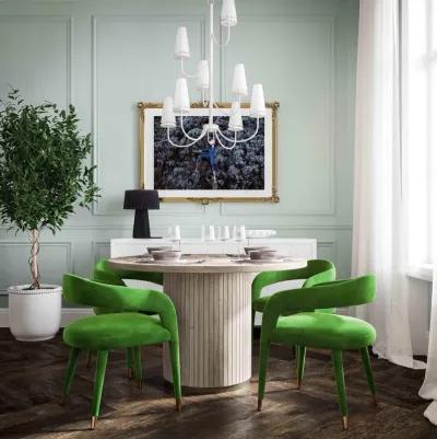 Lucia Green Velvet Dining Chair