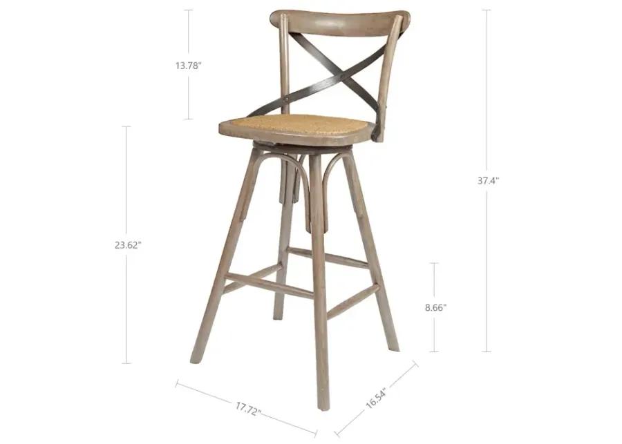 Crossback Counter Stool - Sundried (Set of 2 Chairs)