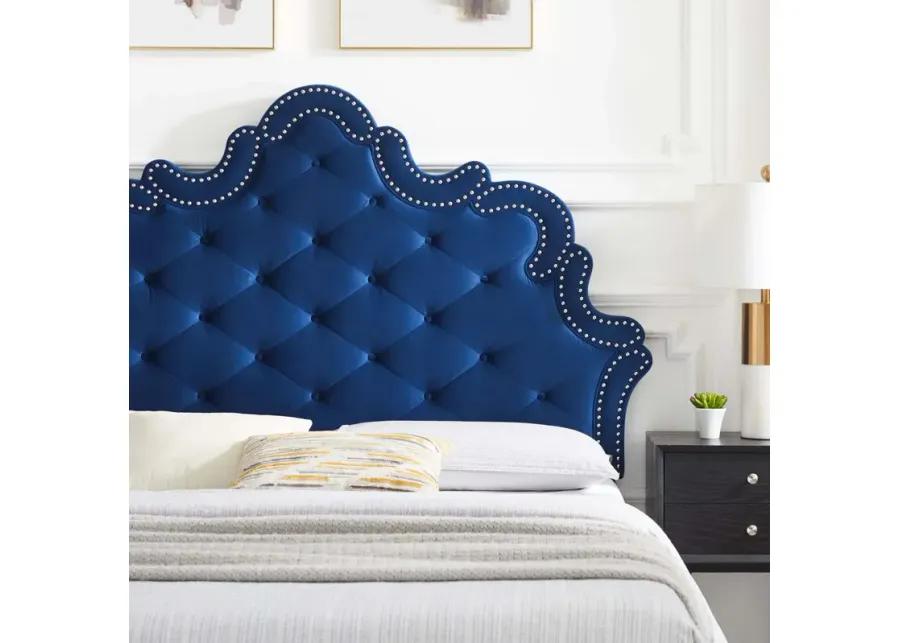 Sasha Button-Tufted Performance Velvet Twin Bed