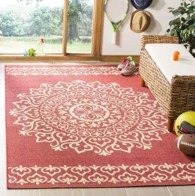 LINDEN 183 Collection LND183Q-9 Red / Creme 9' X 12'