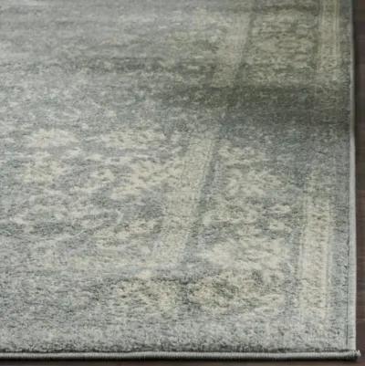 Adirondack Contemporary Slate / Ivory 2'-1" X 8' Powerloomed Rug