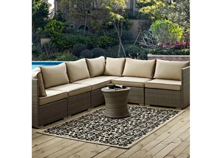 Ariana Vintage Floral Trellis 8x10 Indoor and Outdoor Area Rug