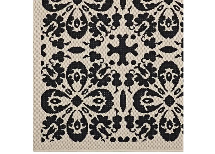 Ariana Vintage Floral Trellis 8x10 Indoor and Outdoor Area Rug