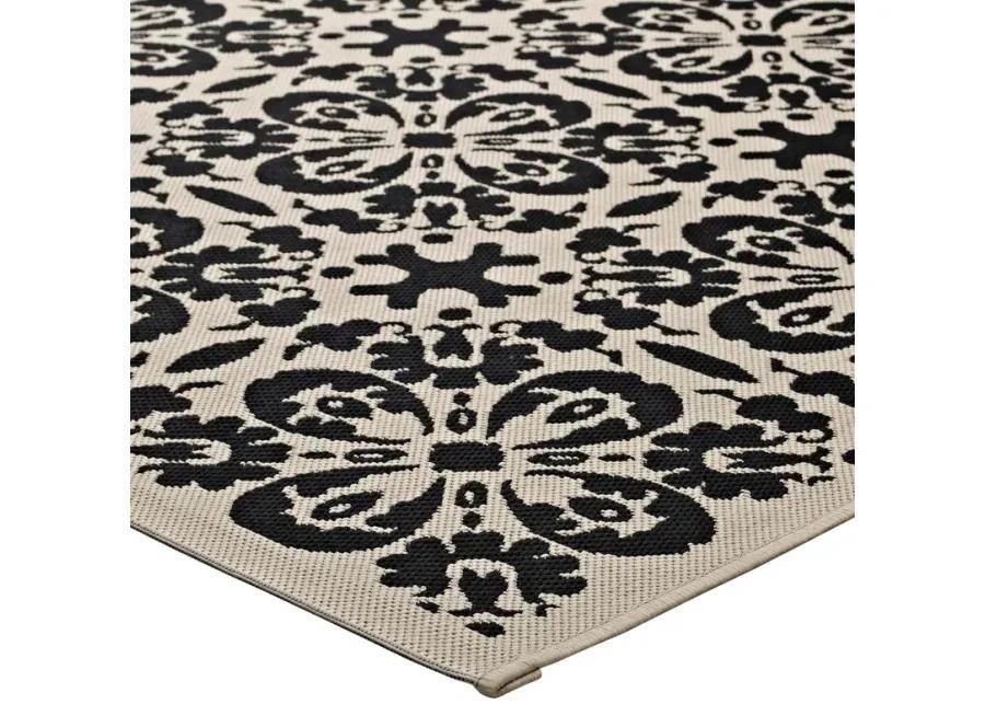 Ariana Vintage Floral Trellis 8x10 Indoor and Outdoor Area Rug