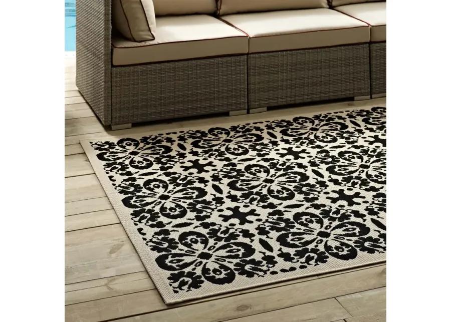 Ariana Vintage Floral Trellis 8x10 Indoor and Outdoor Area Rug