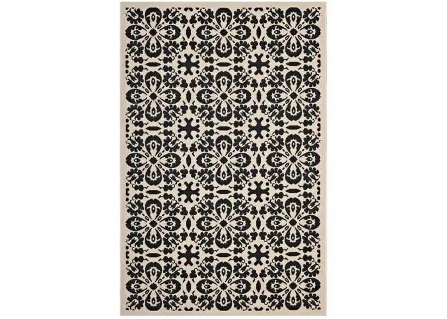 Ariana Vintage Floral Trellis 8x10 Indoor and Outdoor Area Rug