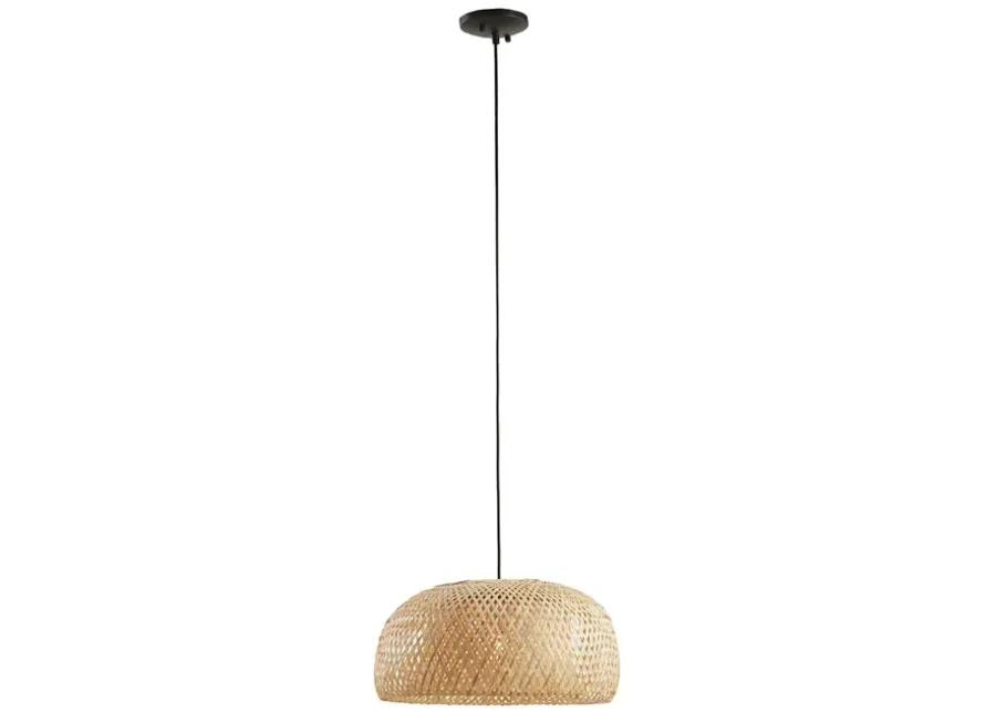 INK+IVY Astrid Natural Bowl Shaped Bamboo Pendant