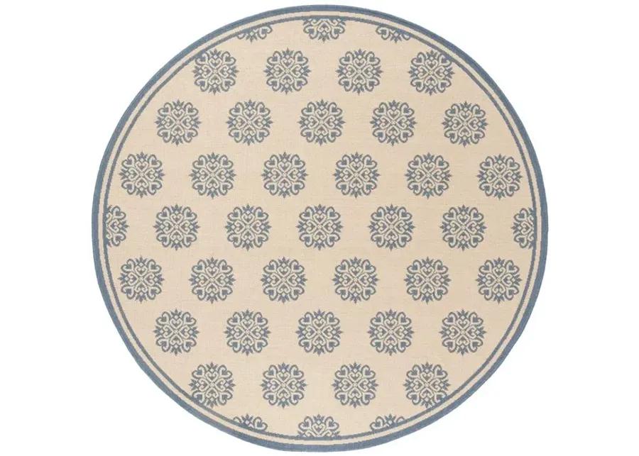 LINDEN 181 Collection LND181M-6R Blue / Creme 6'-7" X 6'-7" Round