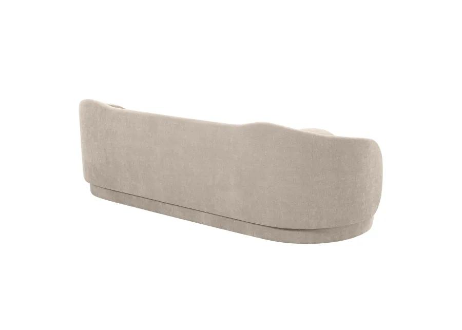 Circe Taupe Textured Velvet Sofa