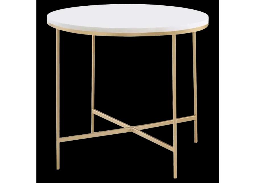 Donna Round X-Cross End Table