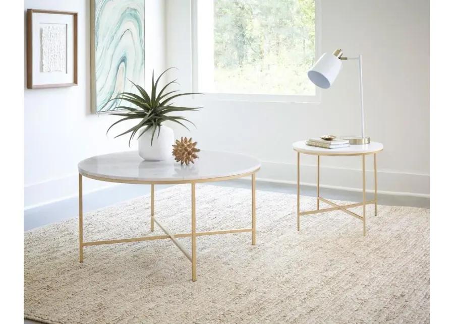 Donna Round X-Cross End Table