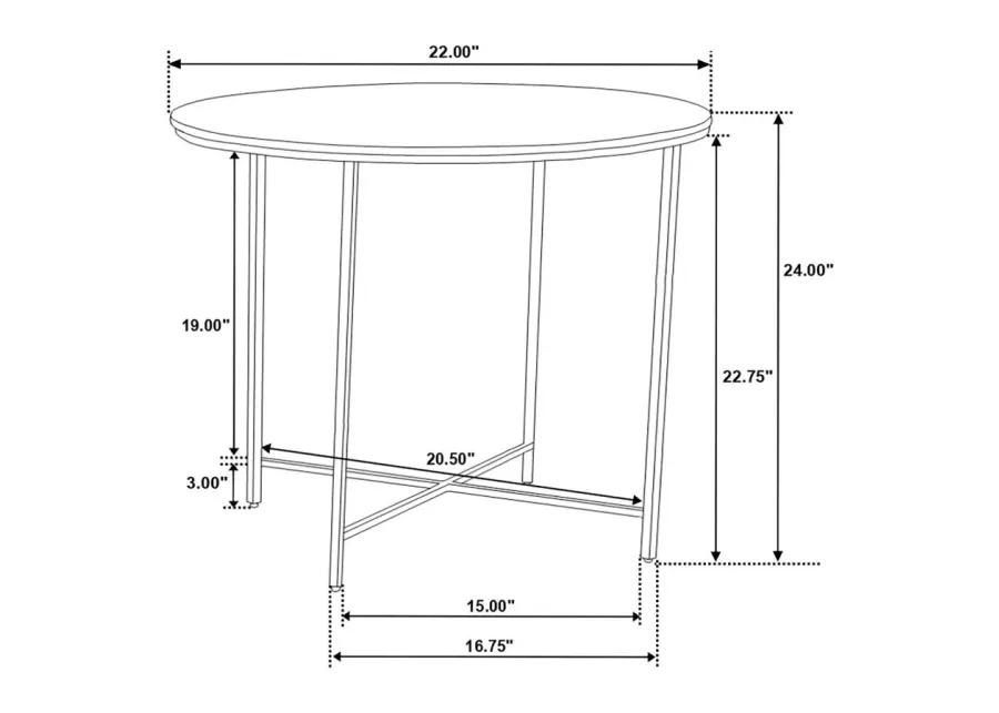 Donna Round X-Cross End Table