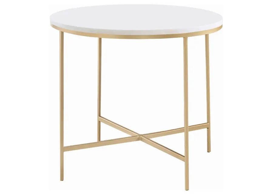 Donna Round X-Cross End Table