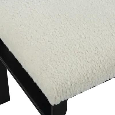 Diverge White Shearling Small Bench