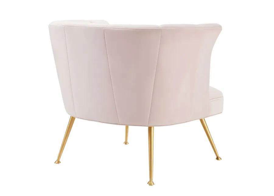 Veronica Channel Tufted Performance Velvet Armchair