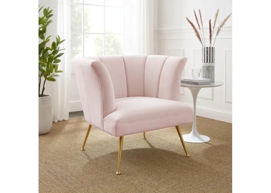 Veronica Channel Tufted Performance Velvet Armchair