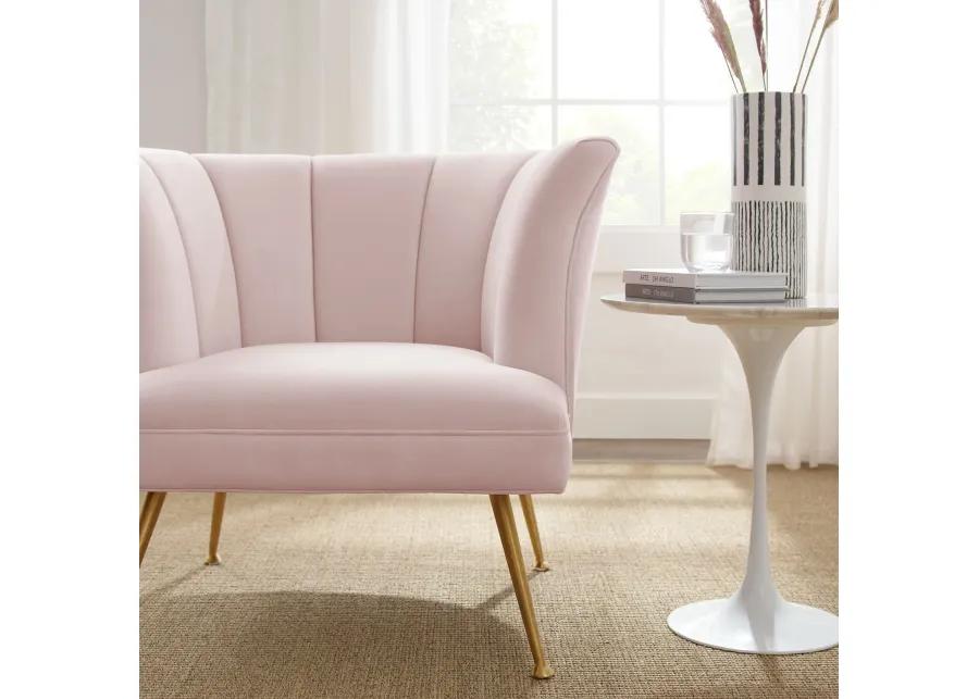 Veronica Channel Tufted Performance Velvet Armchair