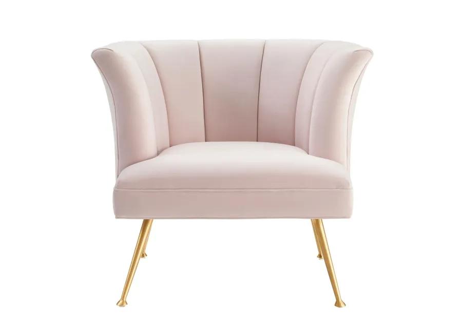 Veronica Channel Tufted Performance Velvet Armchair