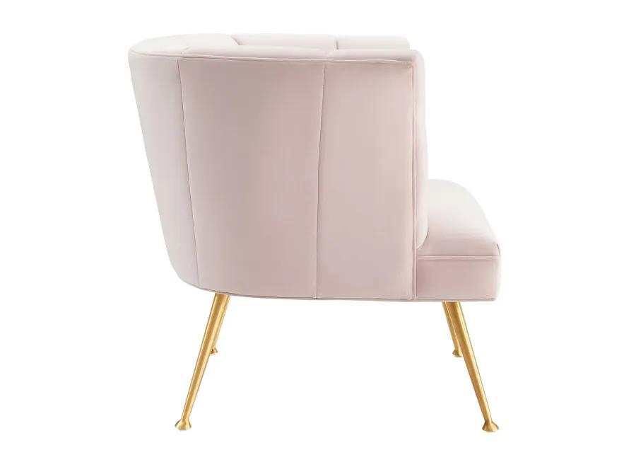 Veronica Channel Tufted Performance Velvet Armchair