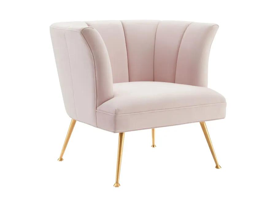 Veronica Channel Tufted Performance Velvet Armchair