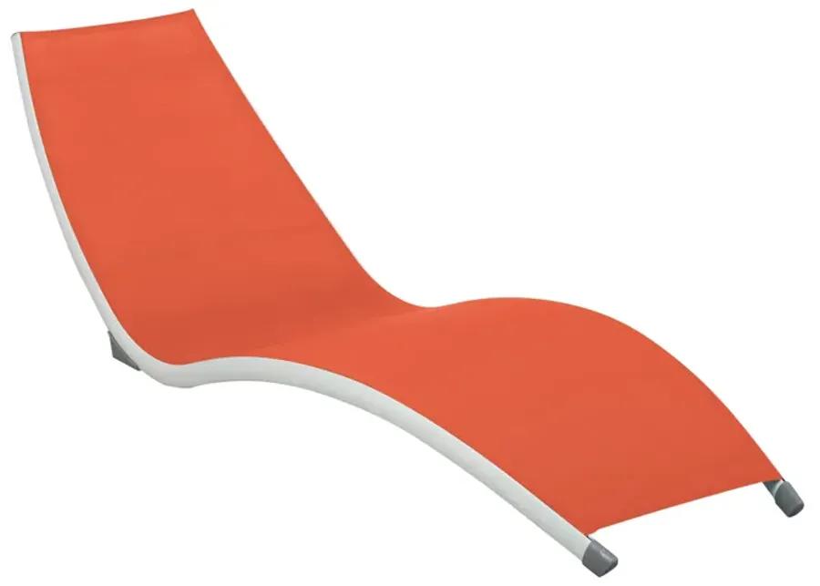 Helix Set of 2 Stackable Orange Sling Chaise Lounge