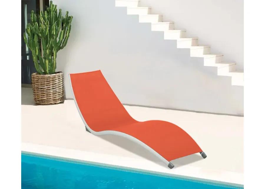 Helix Set of 2 Stackable Orange Sling Chaise Lounge