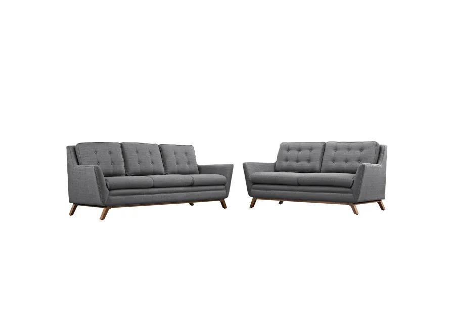 Beguile Living Room Set Upholstered Fabric Set of 2