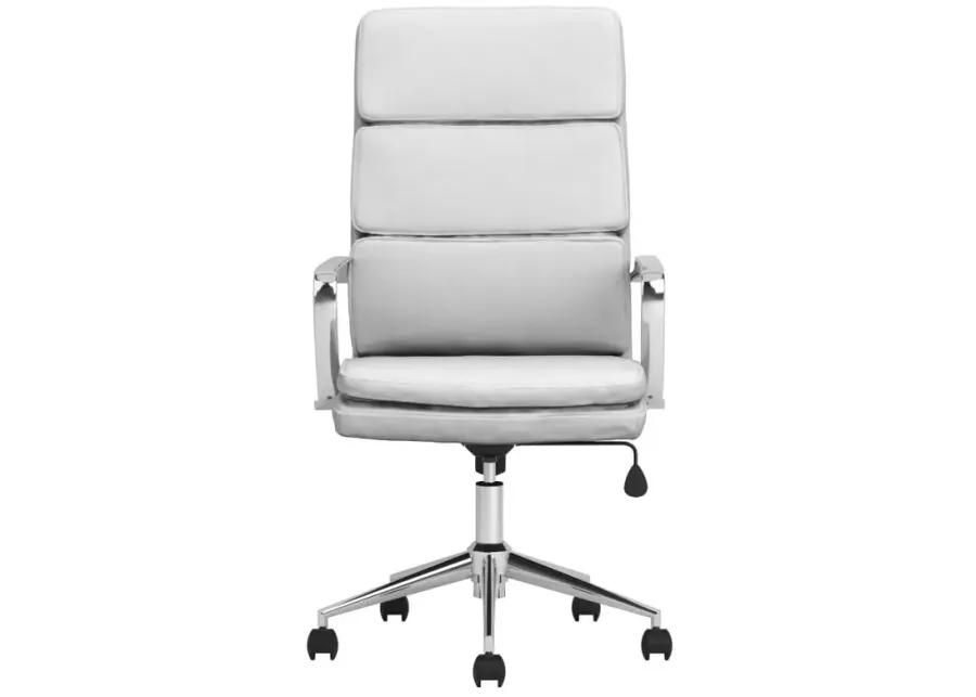 Adamstown High Back Upholstered Office Chair White