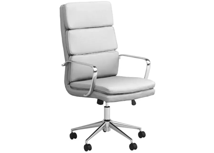 Adamstown High Back Upholstered Office Chair White