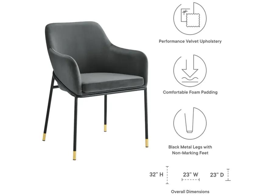 Jovi Performance Velvet Dining Armchair