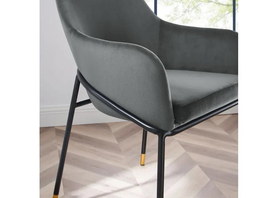 Jovi Performance Velvet Dining Armchair