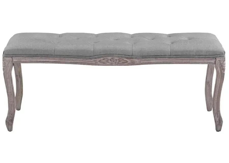 Regal Vintage French Upholstered Fabric Bench