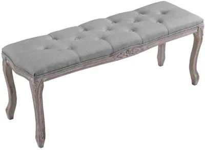 Regal Vintage French Upholstered Fabric Bench