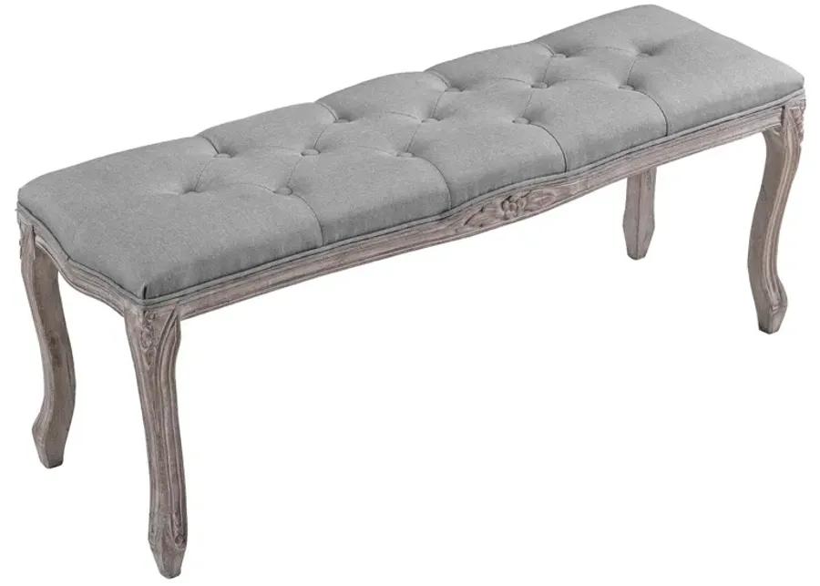 Regal Vintage French Upholstered Fabric Bench