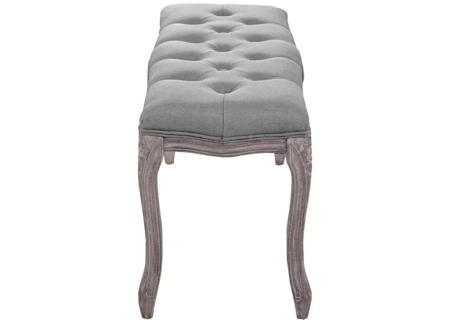 Regal Vintage French Upholstered Fabric Bench