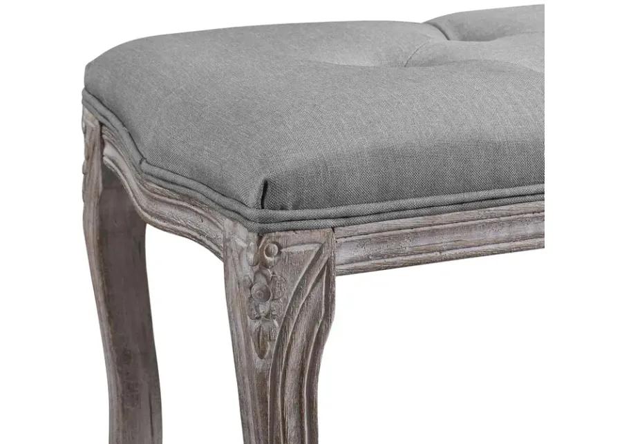 Regal Vintage French Upholstered Fabric Bench