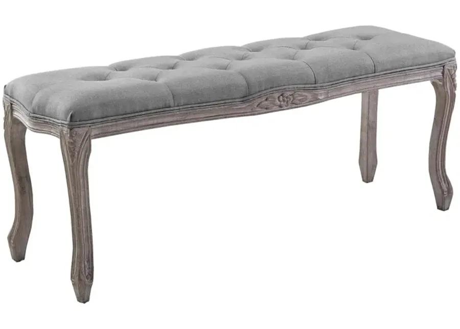 Regal Vintage French Upholstered Fabric Bench