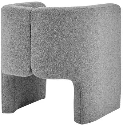 Ariela Fabric Accent Arm Chair, Boucle Gray 