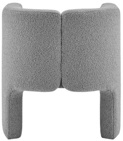 Ariela Fabric Accent Arm Chair, Boucle Gray 