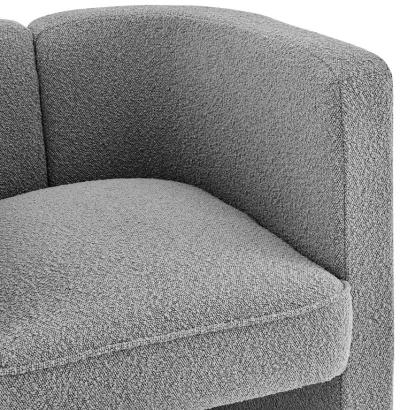 Ariela Fabric Accent Arm Chair, Boucle Gray 