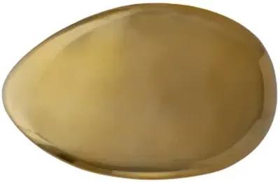 river stone coffee table, large, liquid gold