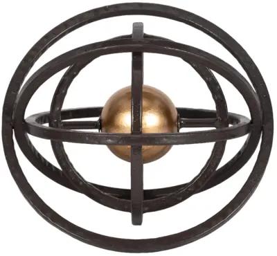 10" Armillary Orb, Black/gold