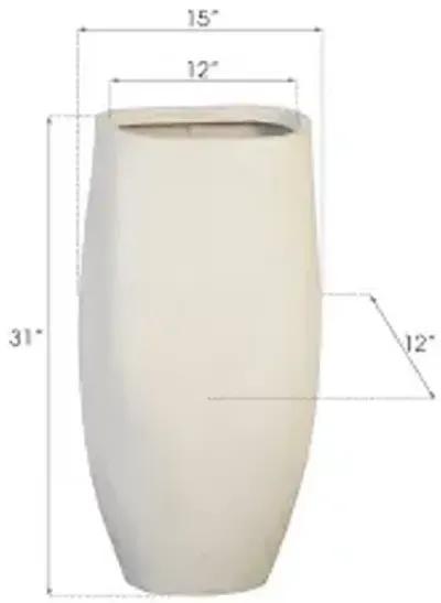 claire planter, large, white