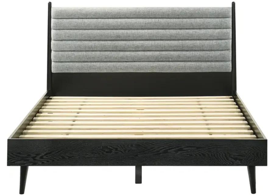 Artemio Queen Platform Wood Bed Frame in Black Finish