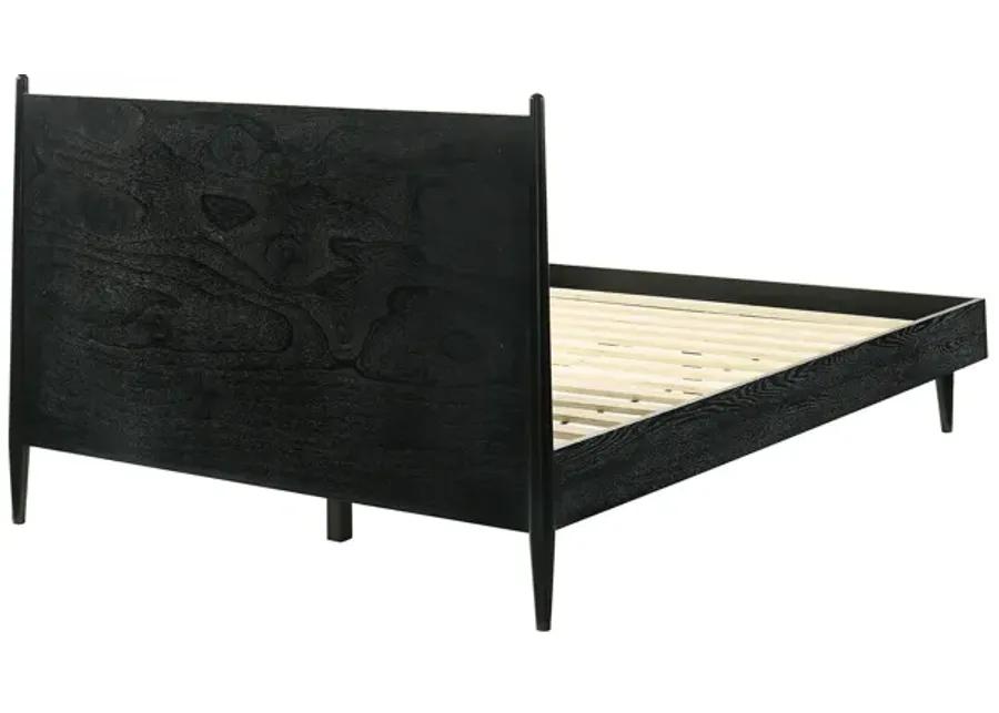 Artemio Queen Platform Wood Bed Frame in Black Finish