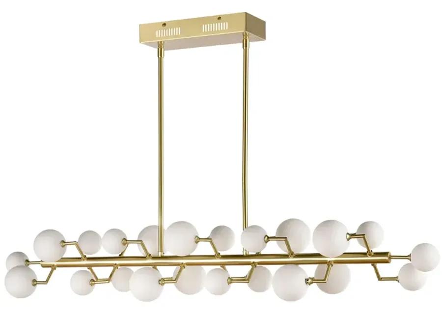 Keir 43.31" Wide 22-Light Linear Chandelier - Brass