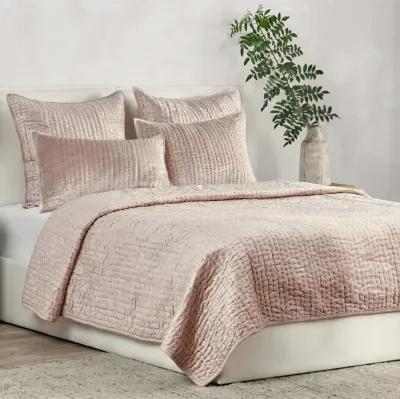 Dimitry 100% Rayon Velvet Bliss Pink King Quilt